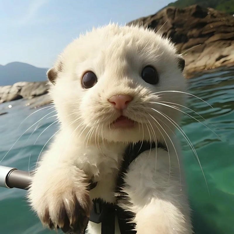 Avatar rái cá phong cách biểu cảm vô tri dễ thương