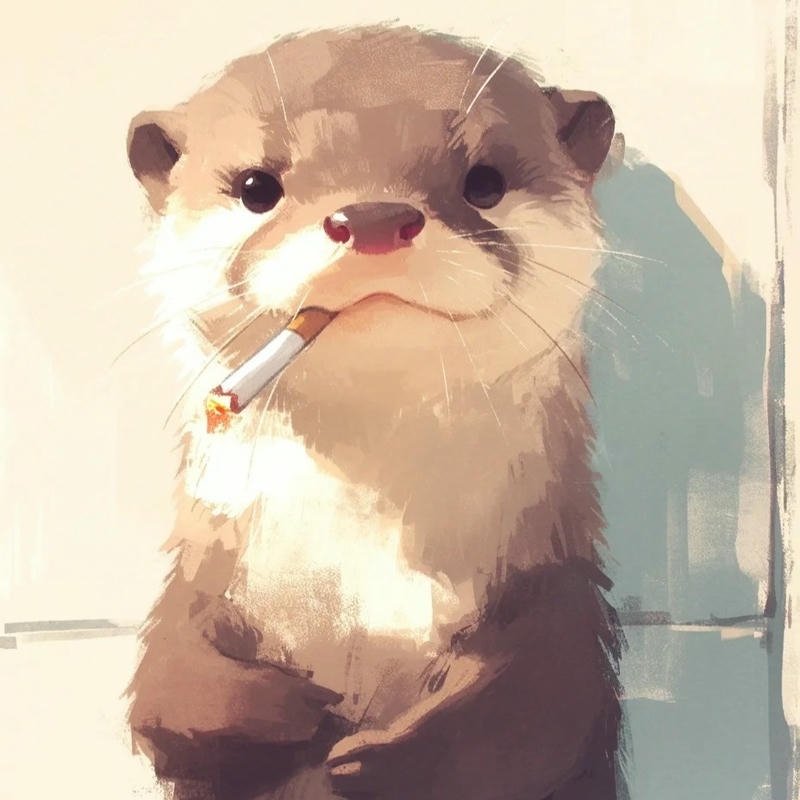 Avatar rái cá vô tri biểu cảm đơ đáng yêu gây cười