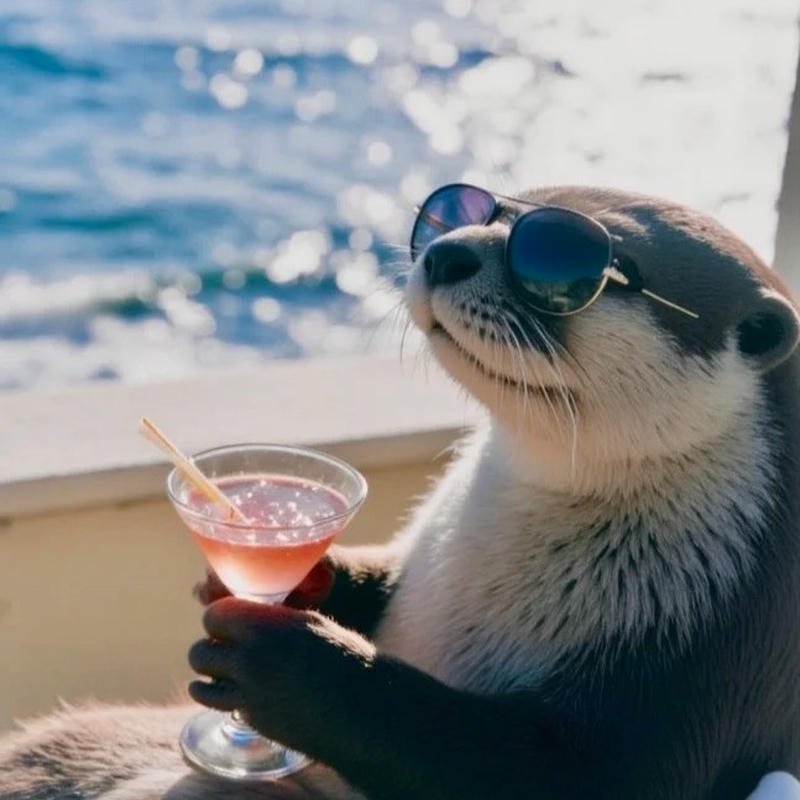 Avatar rái cá vô tri gương mặt bình tĩnh nhìn khá hài