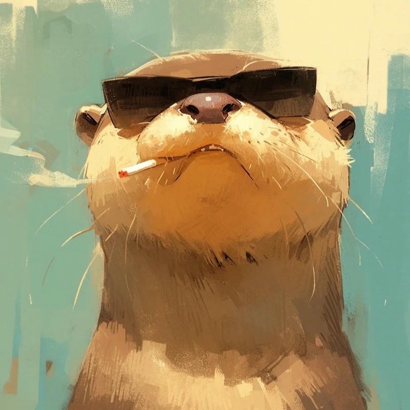 Avatar rái cá vô tri nét mặt lạnh lùng nhưng trông dễ thương