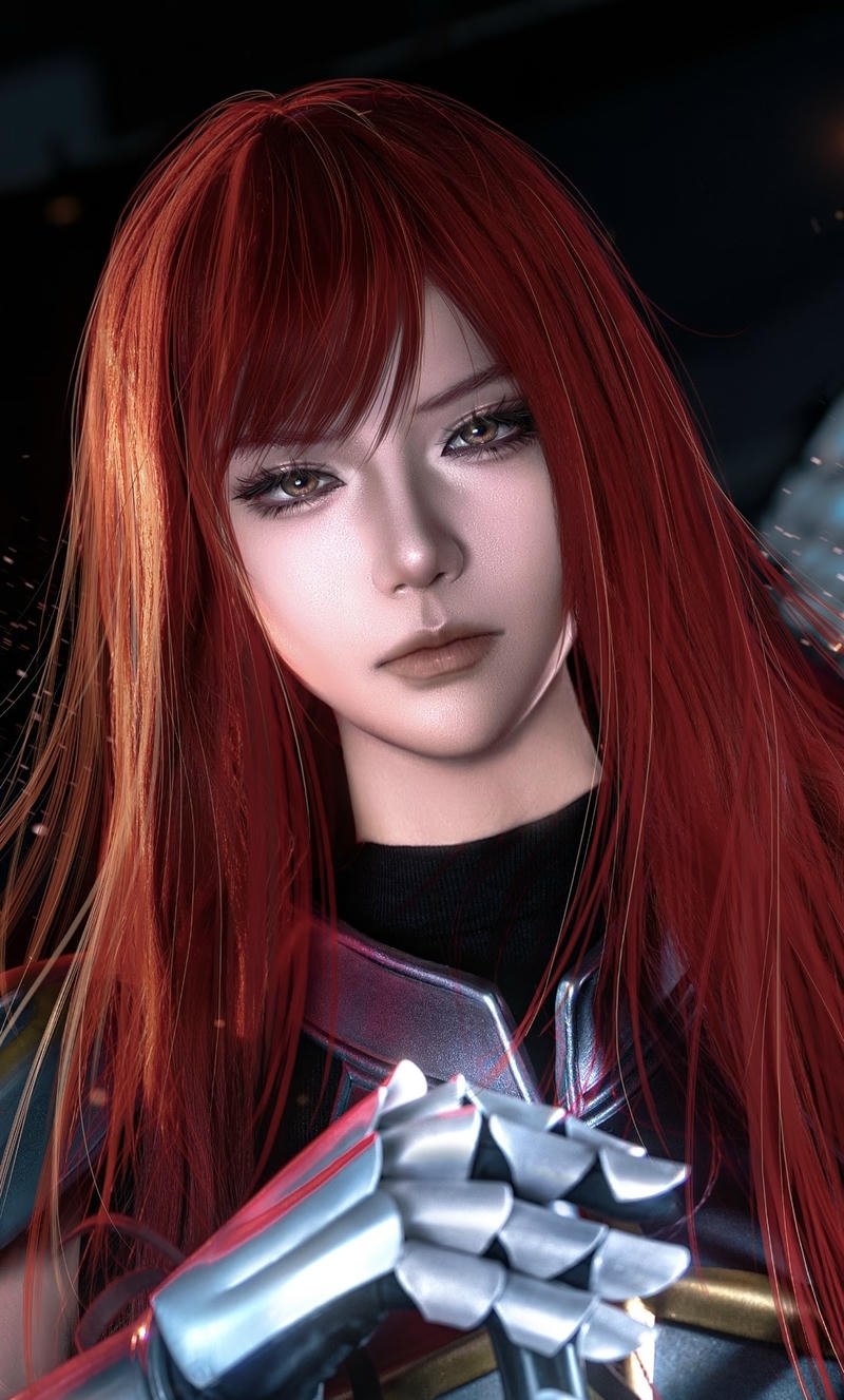Bức ảnh cosplay Erza với ánh mắt sâu sắc
