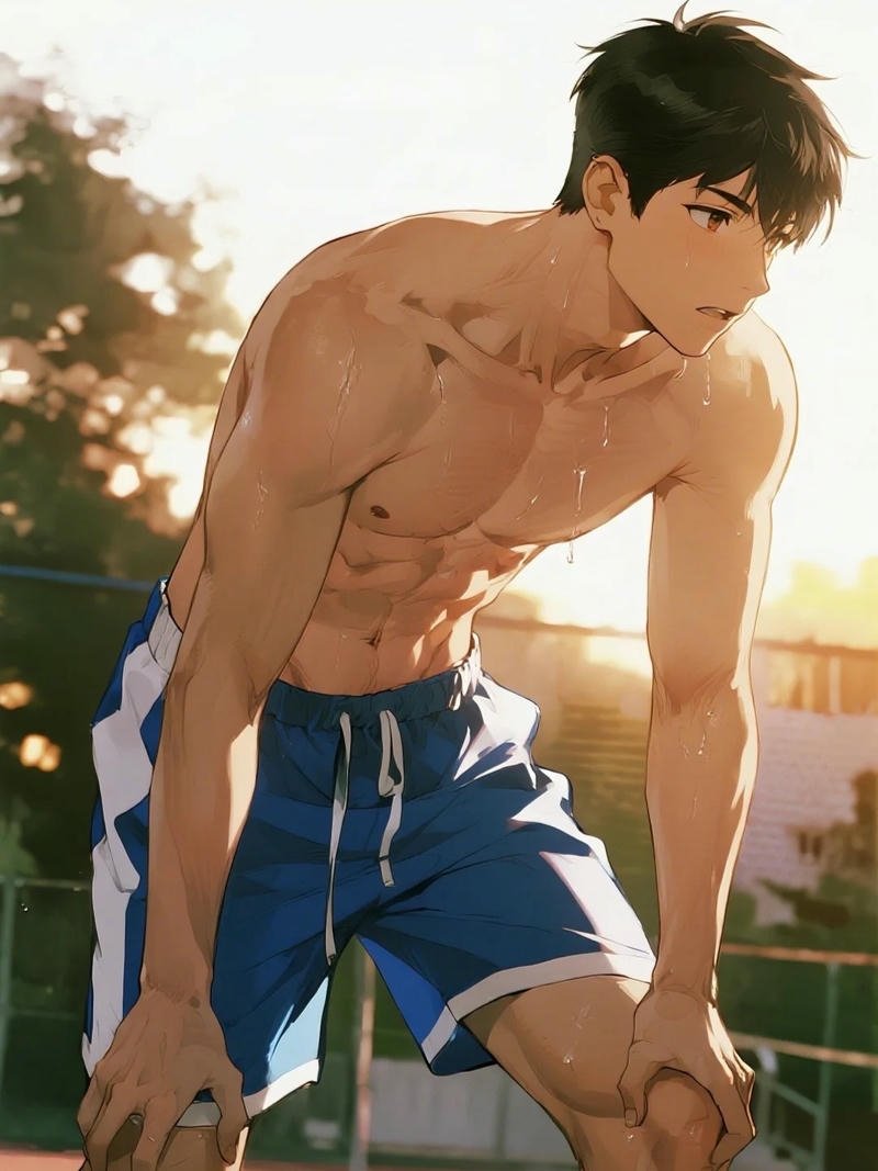 Chàng anime 6 múi thần thái lạnh lùng