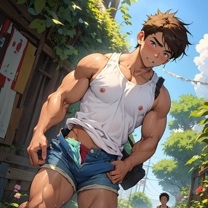 Chàng hentai đẹp trai với nụ hôn gợi tình