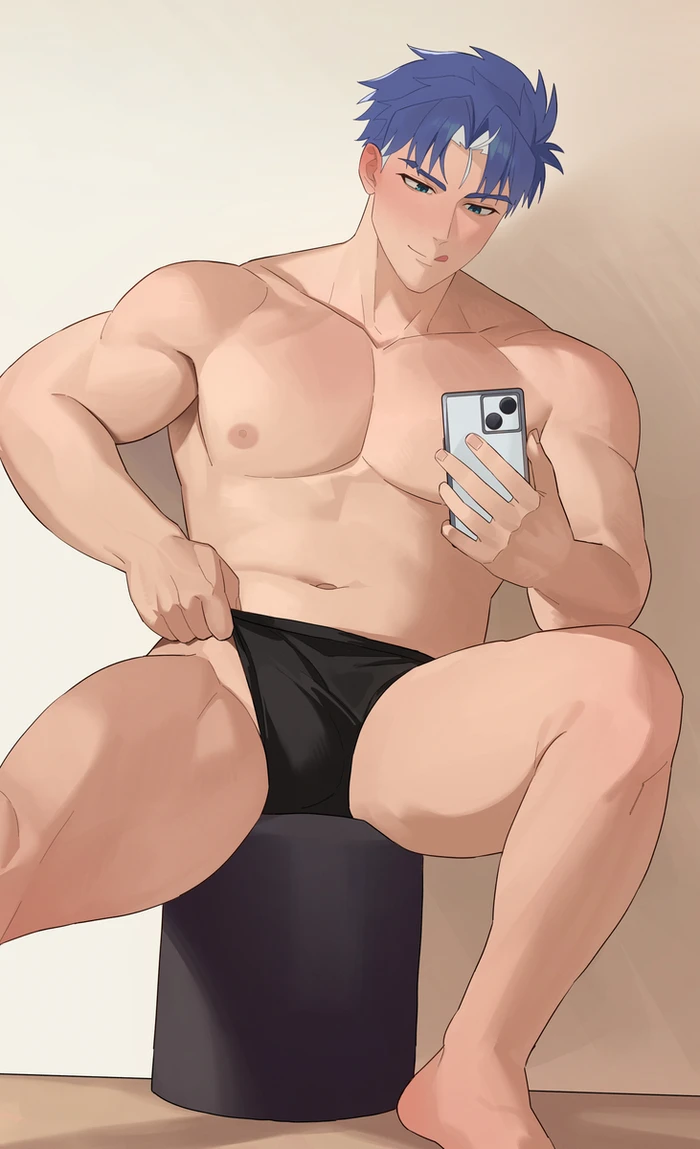 Chàng hentai nam gợi dục ôm vai đầy nam tính