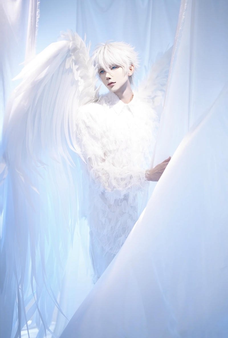 Chi tiết lông vũ tinh tế trên đôi cánh thiên thần