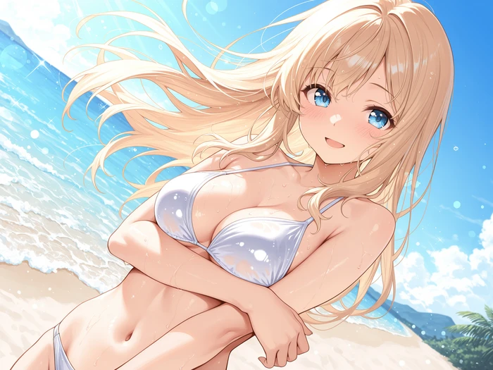 Cô gái Doujin ngực khủng bikini quyến rũ