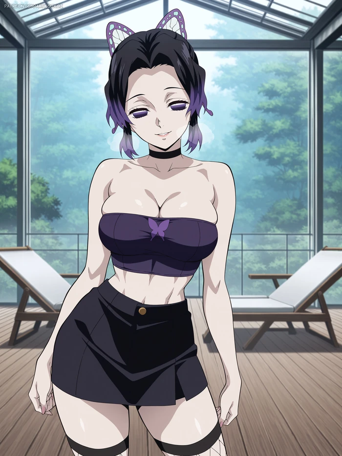 Hình Shinobu hentai cosplay gợi dục vòng một khủng