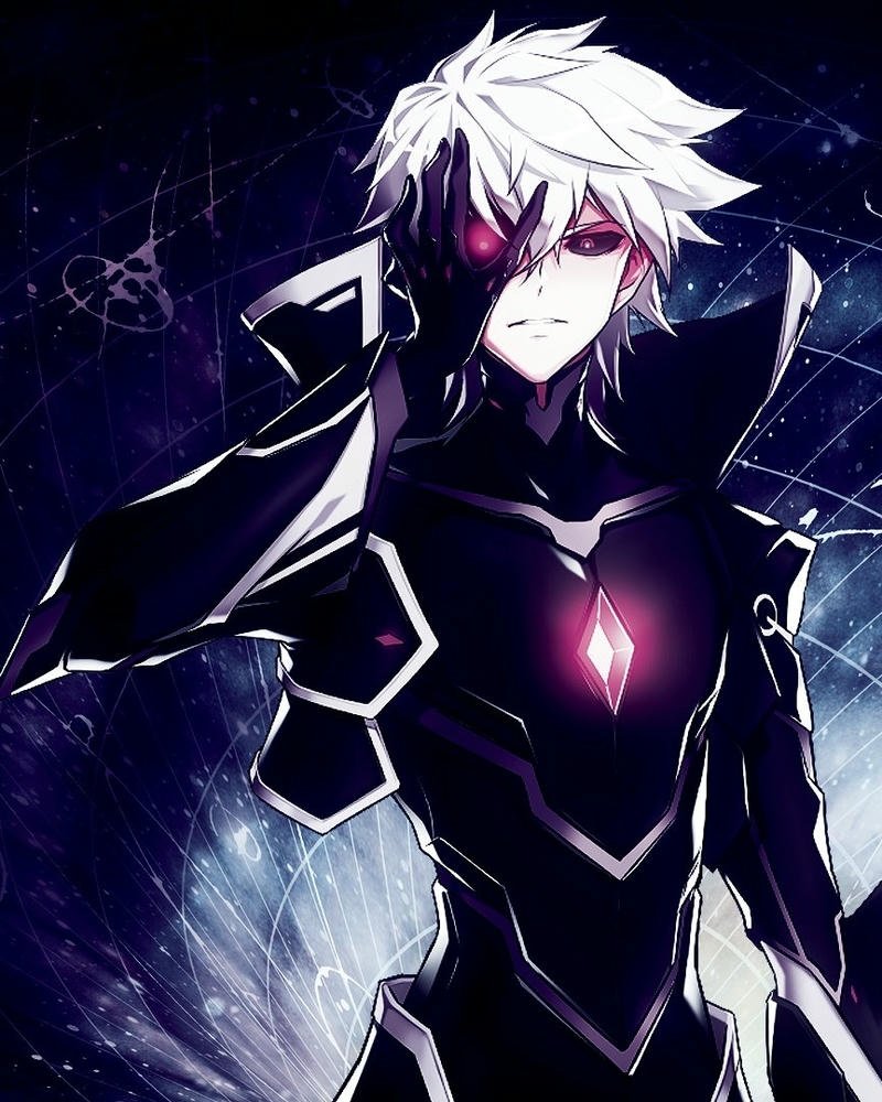 Hình ảnh chàng trai anime tóc trắng