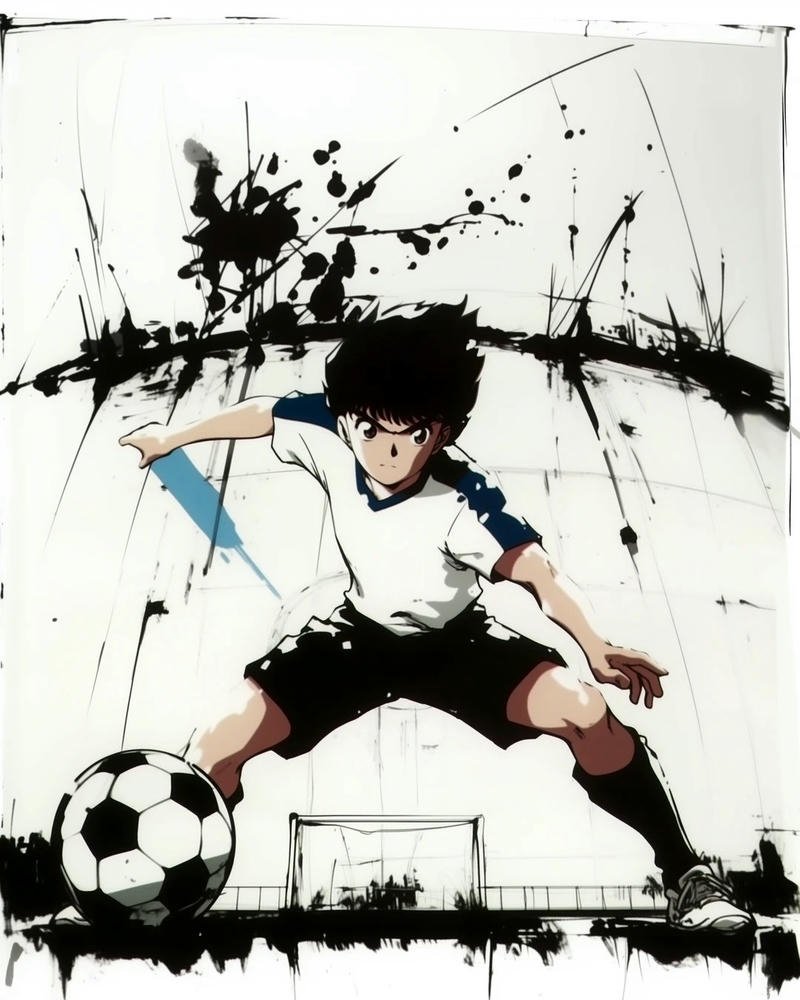Hình anime bóng đá phong cách trẻ trung ấn tượng