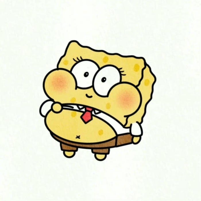 Hình avatar bọt biển dễ thương