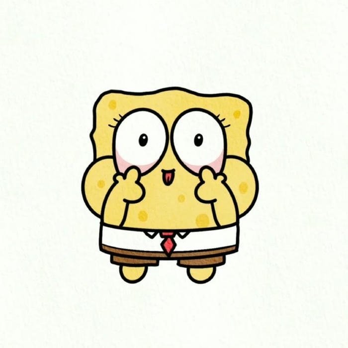 Hình avatar bọt biển đẹp xinh