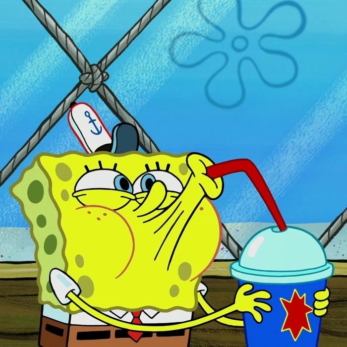 Hình avatar bọt biển nhìn vui