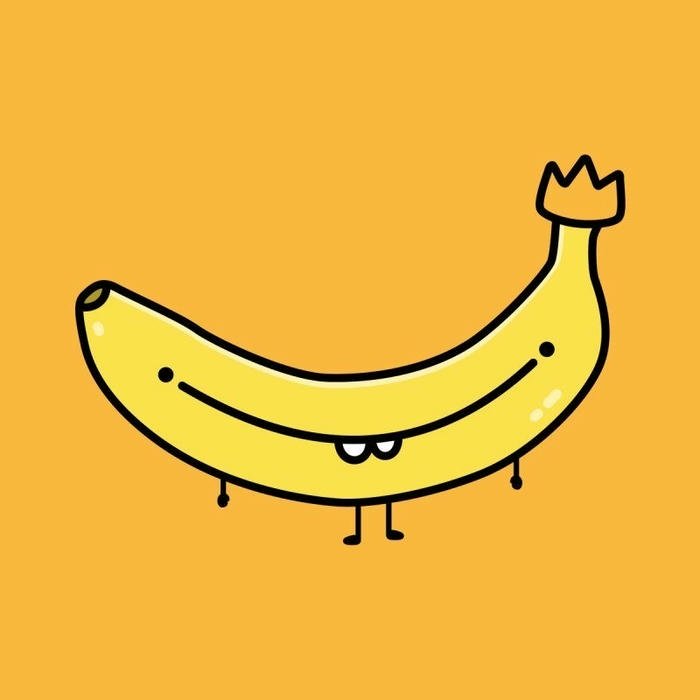 Hình avatar quả chuối cute dễ nhìn