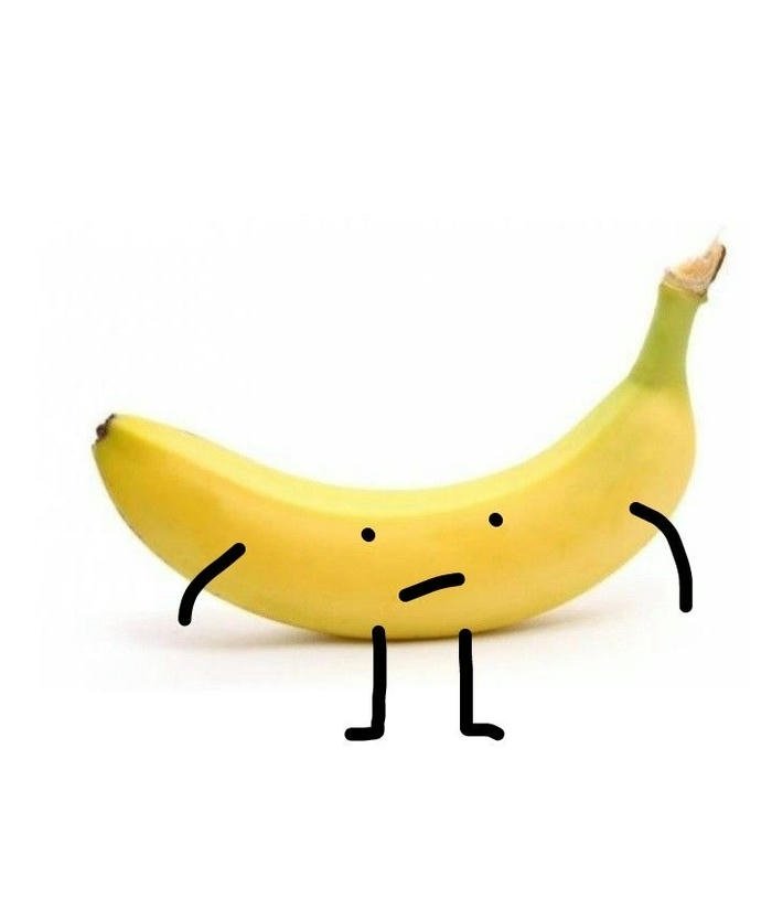 Hình avatar quả chuối cute nhìn xinh