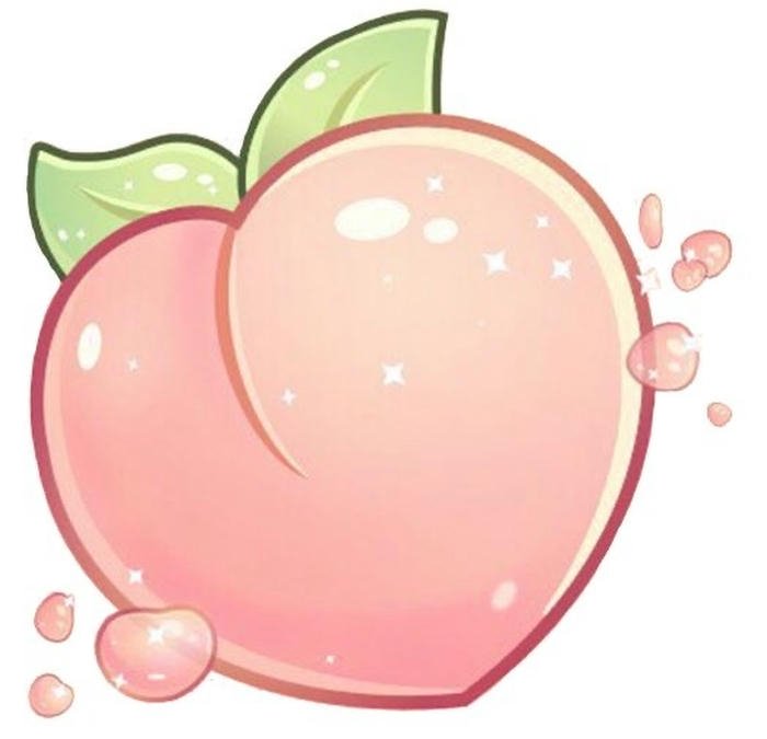 Hình avatar quả đào hồng dễ thương