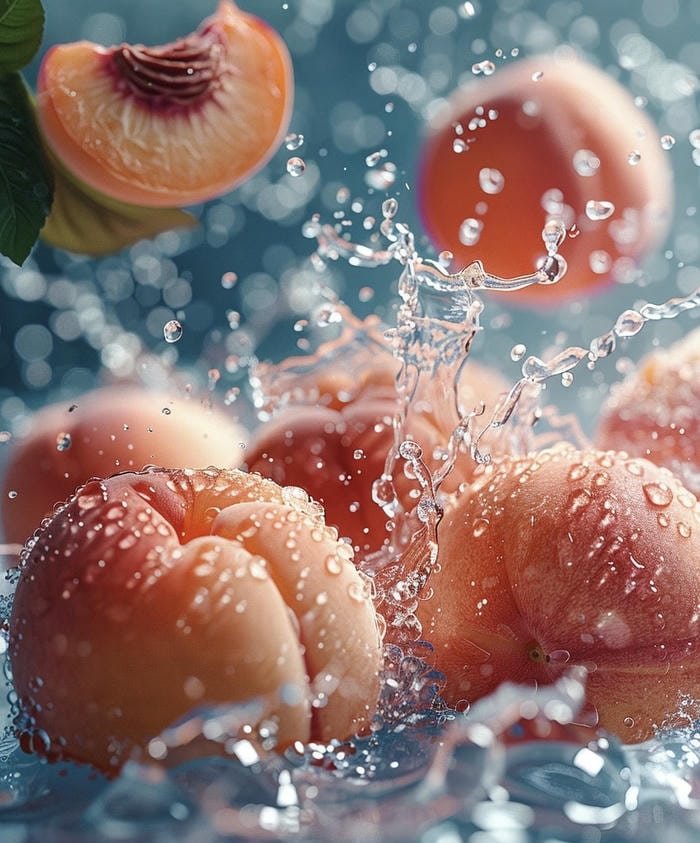 Hình avatar quả đào sắc màu hài hoà