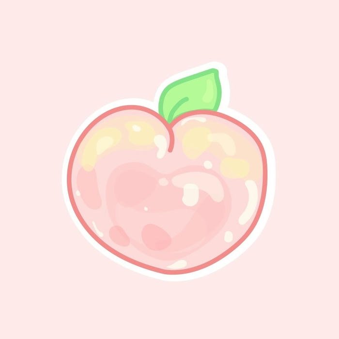 Hình avatar quả đào tròn mọng xinh