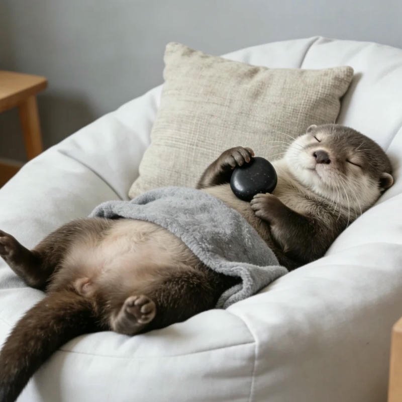 Hình avatar rái cá phong cách vô tri đáng yêu