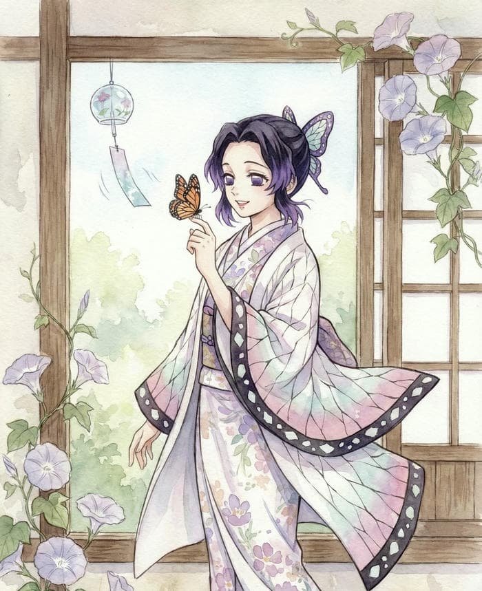 Hình avatar shinobu nhẹ nhàng dễ mến