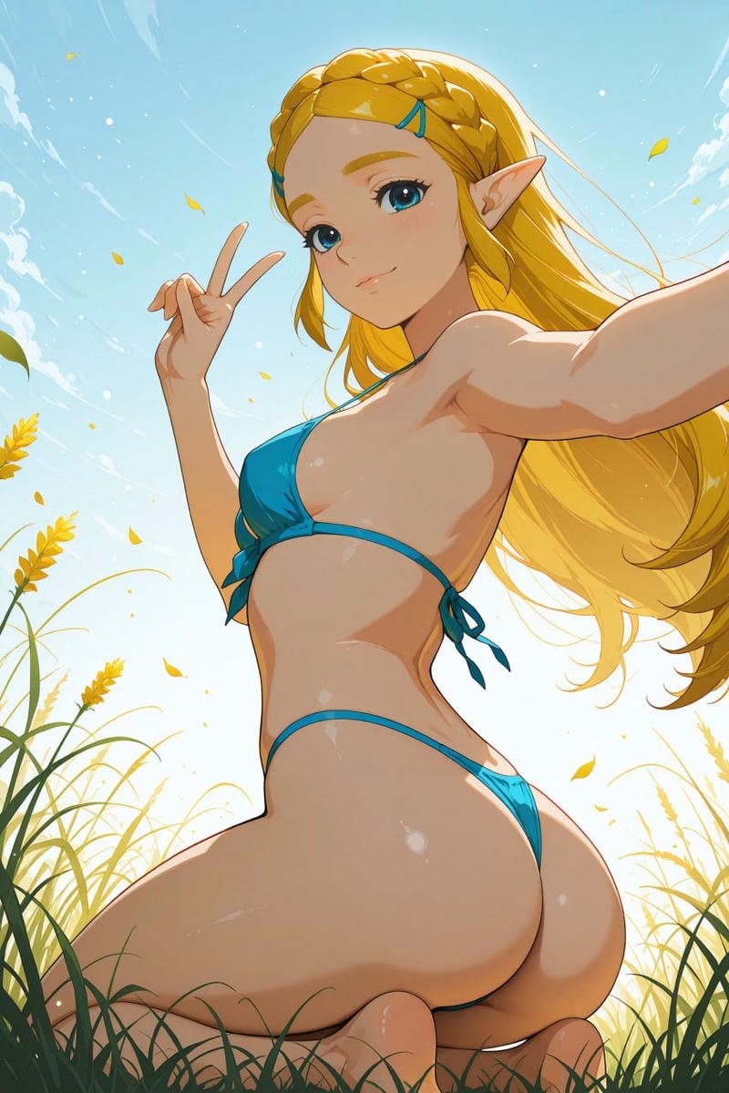 Hình gái anime mặc bikini sexy lộ hàng R34