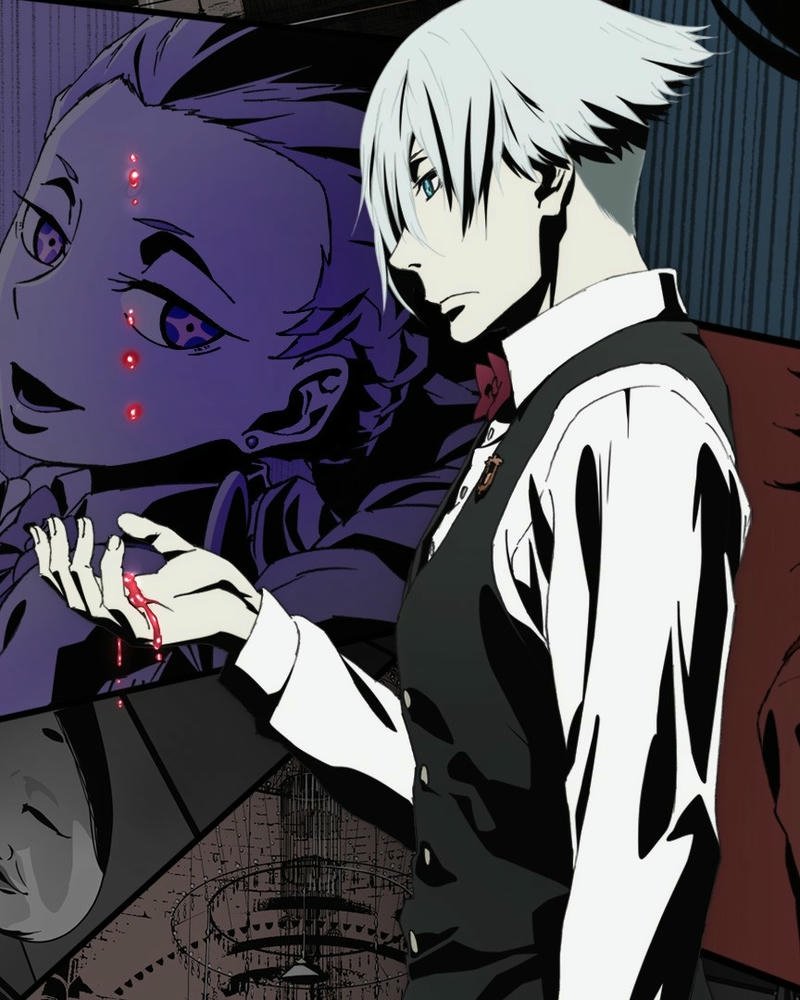 Hình vẽ anime nam tóc trắng ấn tượng