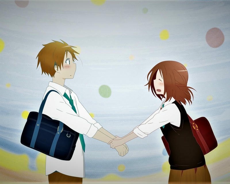 Hình vẽ hai bạn thân phong cách anime