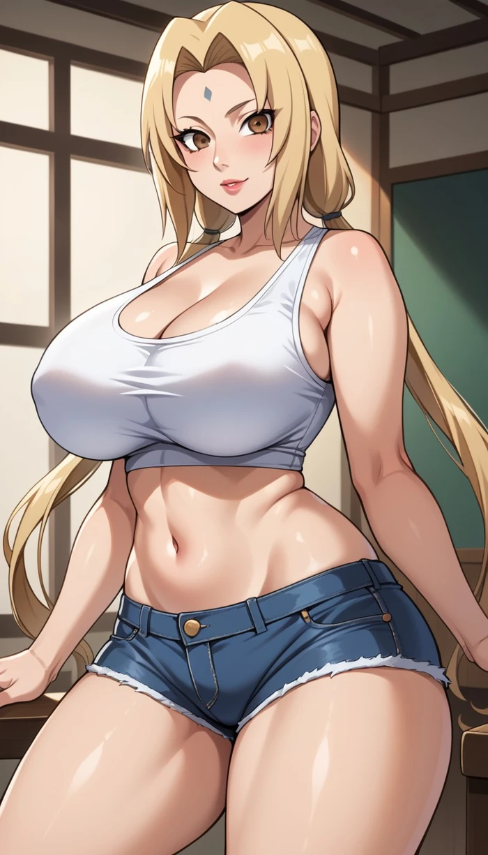 Hokage Tsunade nude hentai body nóng bỏng