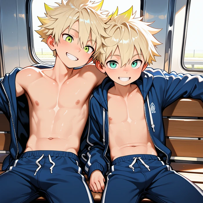 Nam thần anime gay gợi tình trong tư thế cuốn hút