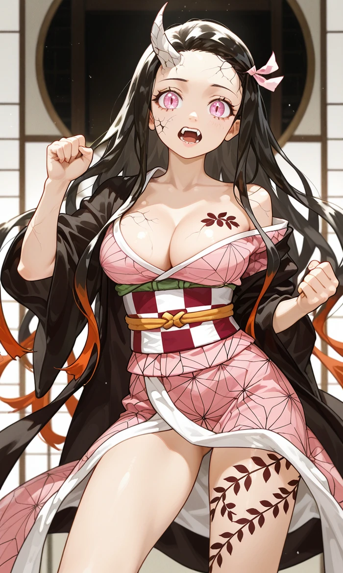 Nezuko Demon Slayer sexy pose cuốn hút ánh nhìn