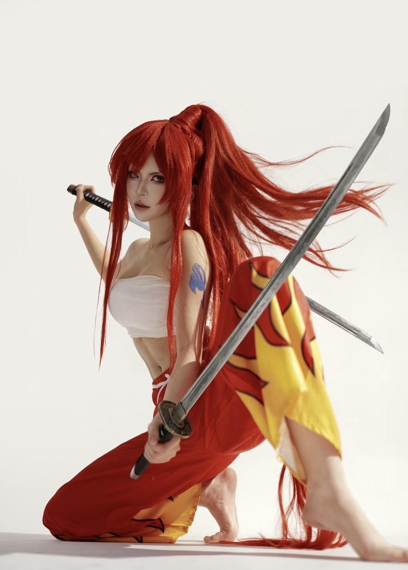 Nhân vật Erza cosplay với phong cách chiến binh(1)