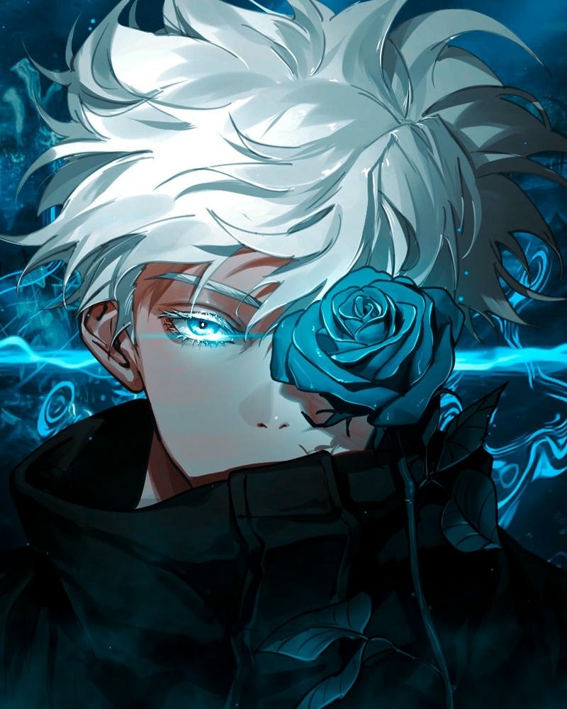 Nhân vật anime tóc trắng thần thái đặc biệt