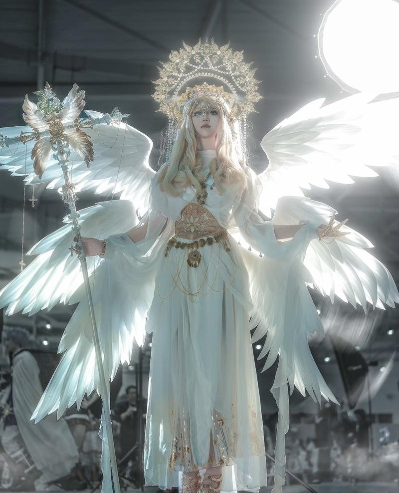 Trang phục sáng màu tạo nên hình tượng thiên thần