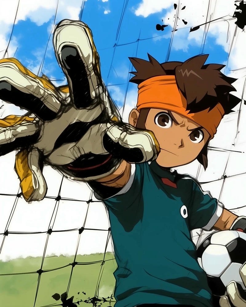 Tranh anime bóng đá sắc thái mạnh mẽ nổi bật