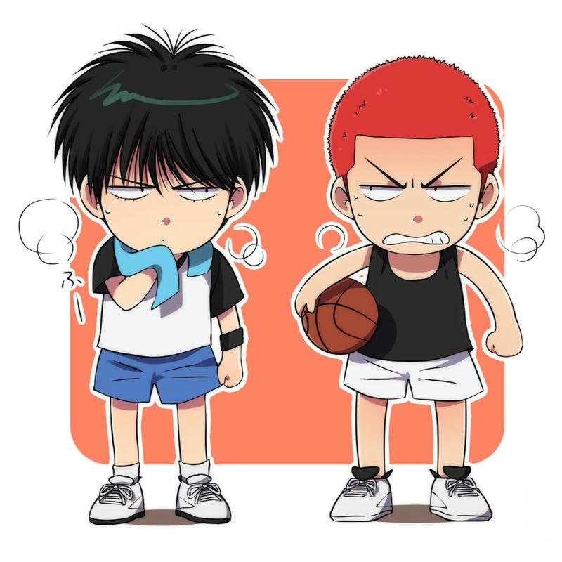 Tranh anime chủ đề bóng rổ sống động