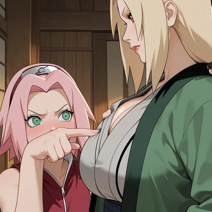 Tsunade hentai quyến rũ với vòng một đầy đặn