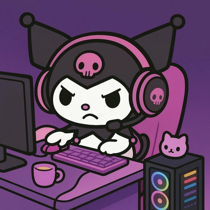 ảnh avatar kuromi mềm mại nghệ thuật