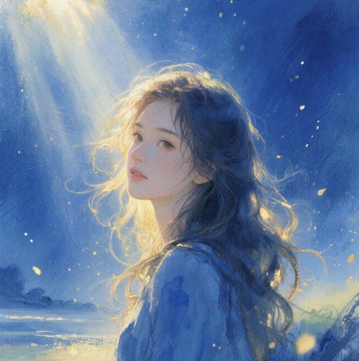 ảnh avatar xanh dương nhìn mát