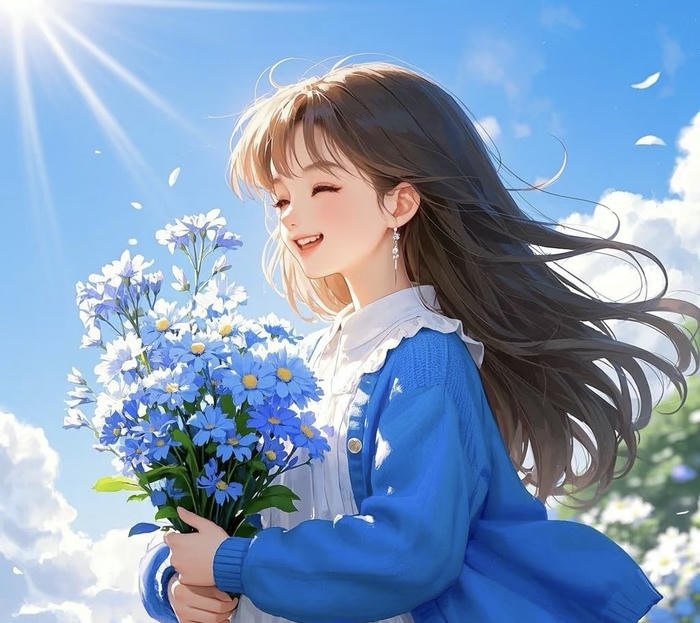 hình ảnh avatar xanh biển hài hòa