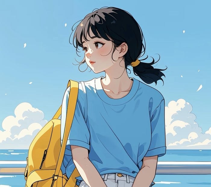 hình ảnh avatar xanh dương dễ phối