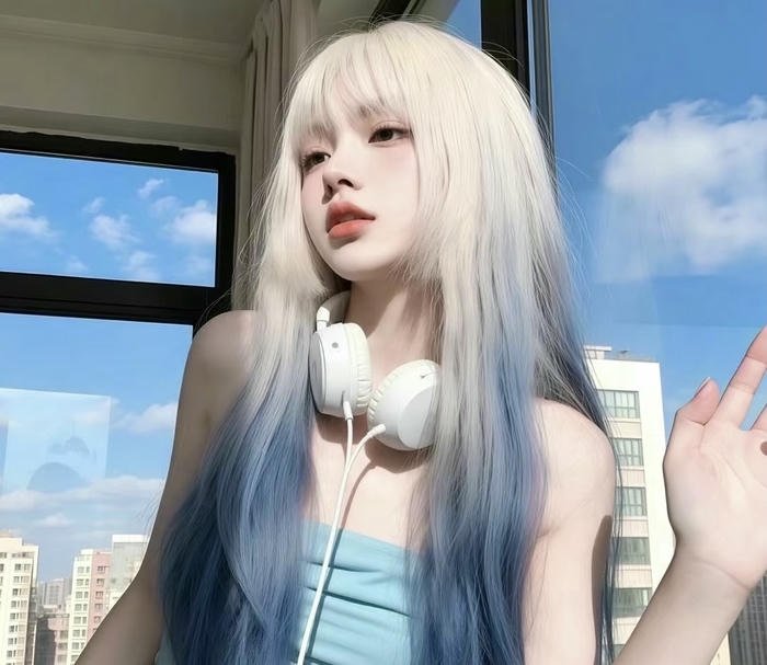 hình avatar xanh dương phong cách nhẹ