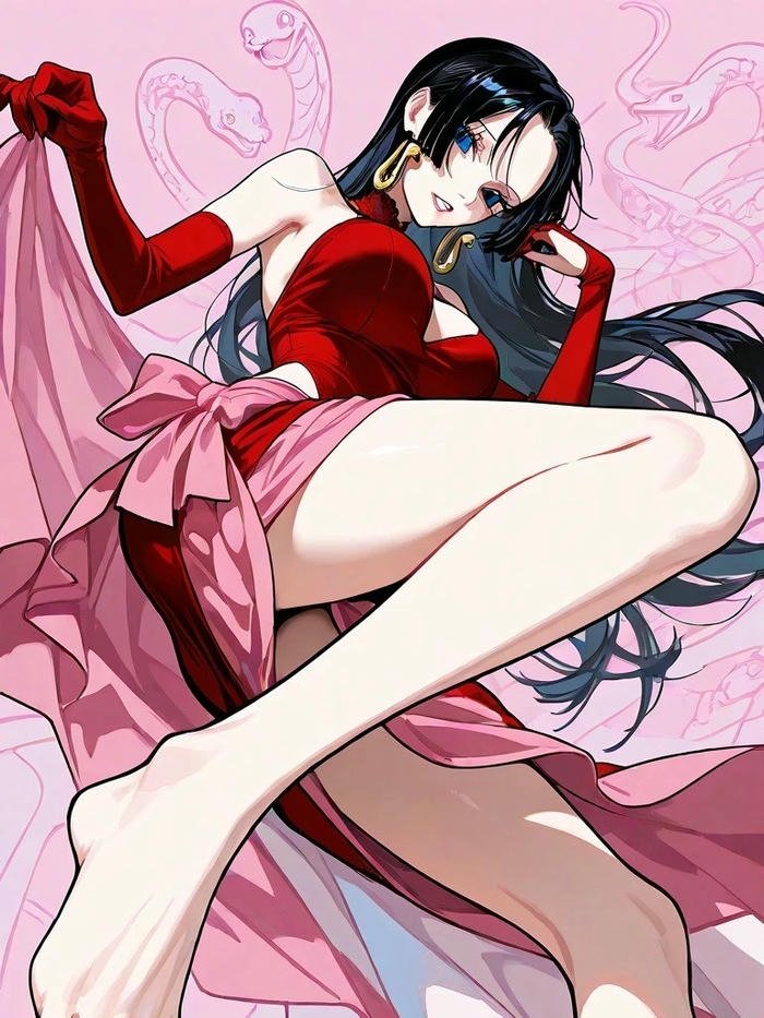 Ảnh Boa Hancock tạo dáng quyến rũ với váy xẻ