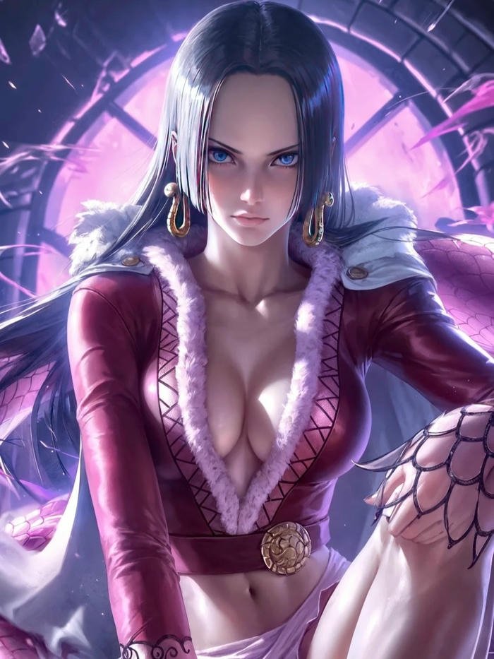 Ảnh Boa Hancock tỏa sáng với hào quang màu tím