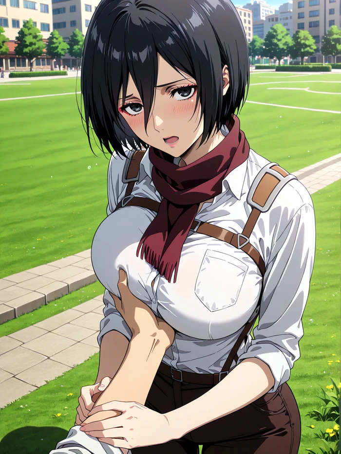 Ảnh Mikasa sex khoe vú to eo thon
