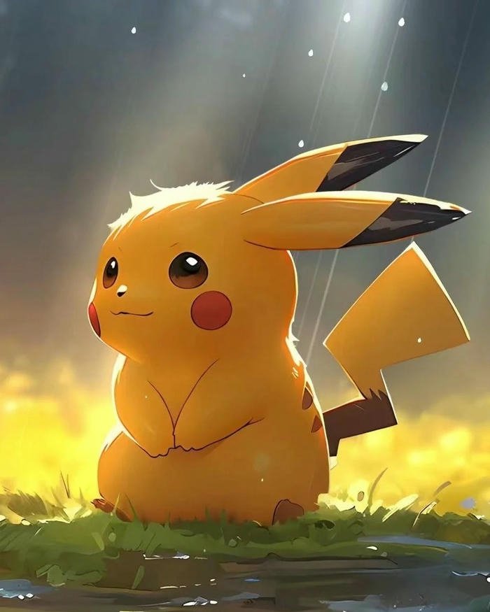 Ảnh Pikachu cận mặt nhìn lên với vẻ tò mò