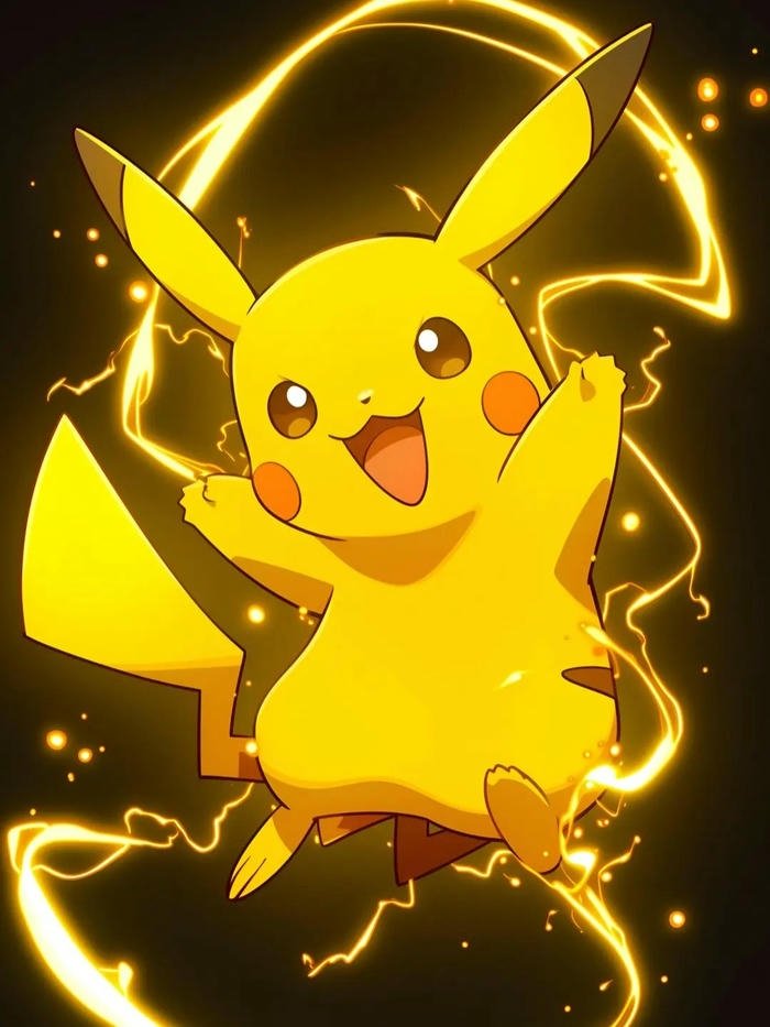 Ảnh Pikachu đang phóng điện mạnh mẽ xung quanh người
