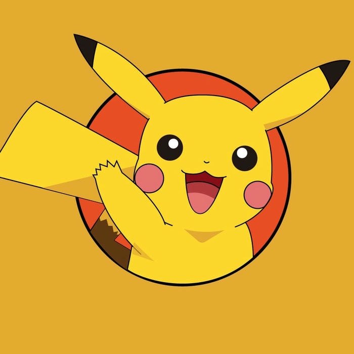 Ảnh Pikachu ló đầu lên từ góc dưới khung hình