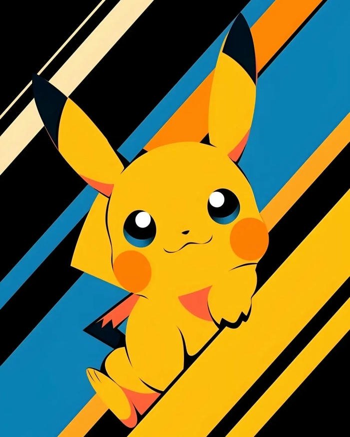 Ảnh Pikachu phong cách nghệ thuật trừu tượng độc đáo