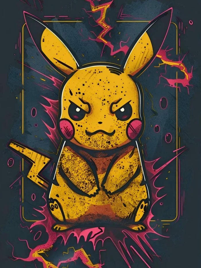 Ảnh Pikachu phóng điện trong bóng tối đầy uy lực