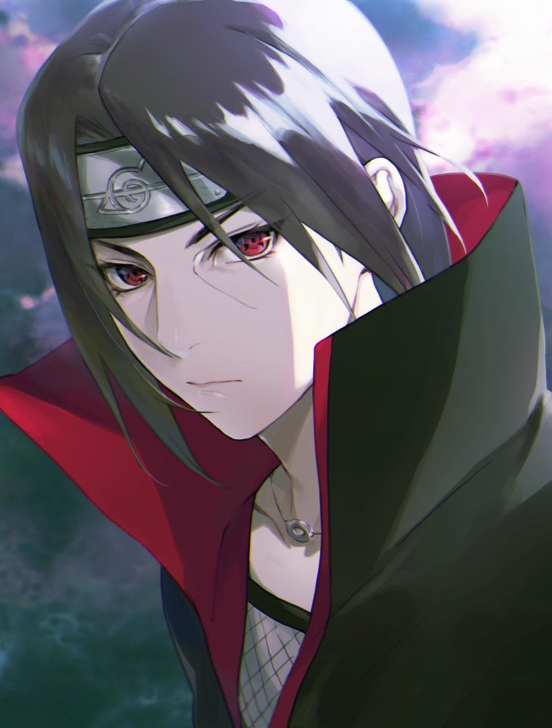 Ảnh Uchiha Itachi nhìn nghiêng góc mặt sắc sảo