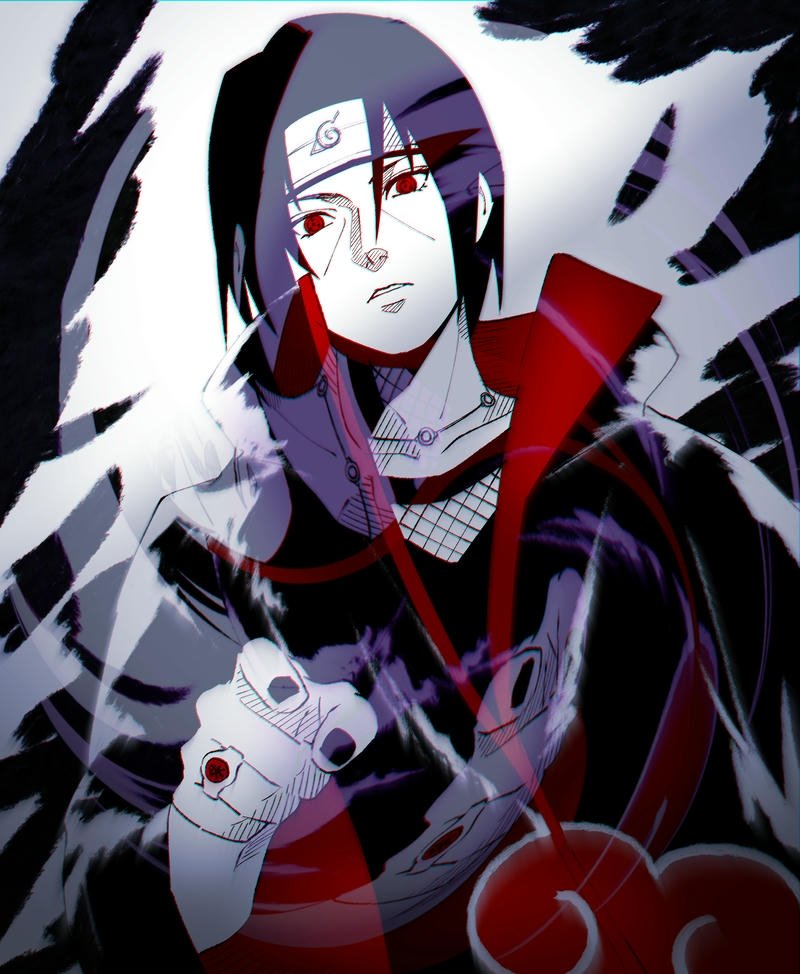 Ảnh Uchiha Itachi trong ảo thuật quạ bay